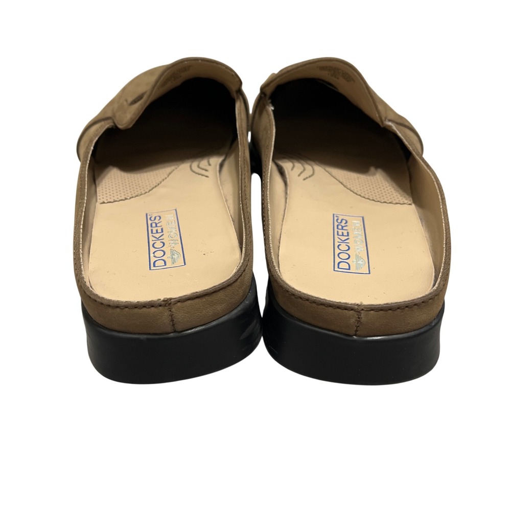 Dockers Women's Brown Leather Mule Loafers Comfort‎ Slip On Shoes Size 10M - Picture 3 of 6
